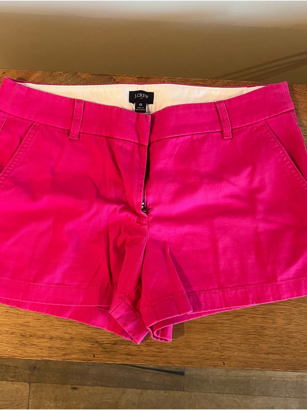 Women’s J. Crew Factory 3.5” Classic Hot Pink Chino Shorts